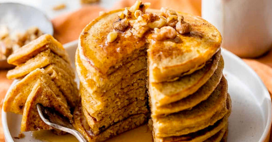 Leanin’ Tower of…Pumpkin Apple Cheesecake Pancakes 🎃🍎🥞